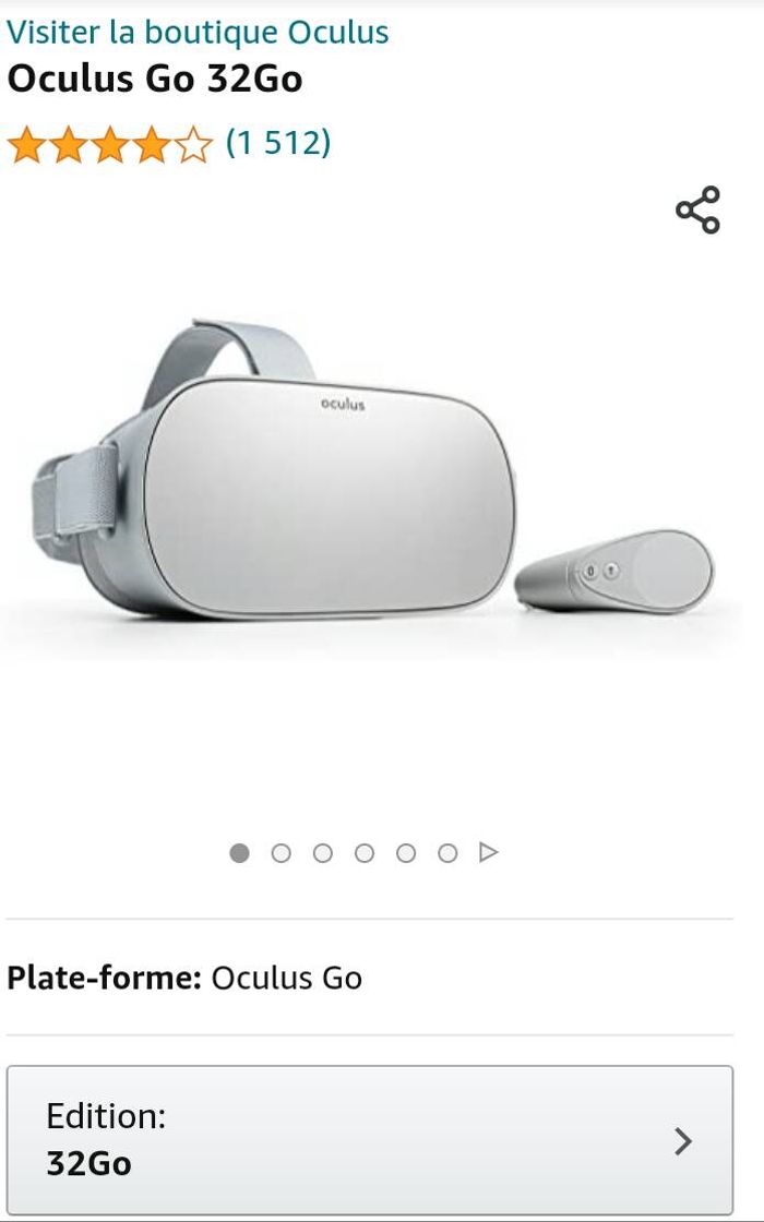 Videojuegos Oculus Go 32Go Plate-forme : Xbox 36