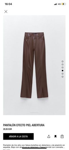 Pantalón polipiel marrón 