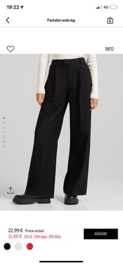 Pantalón wide leg- Pantalones - Mujer | Bershka