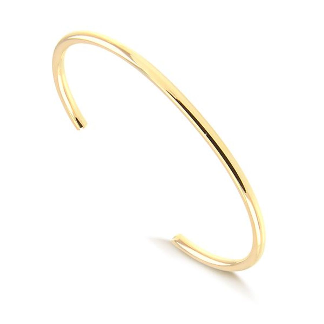 Moda Bracelete com design de tubo redondo folheado em ouro 18k