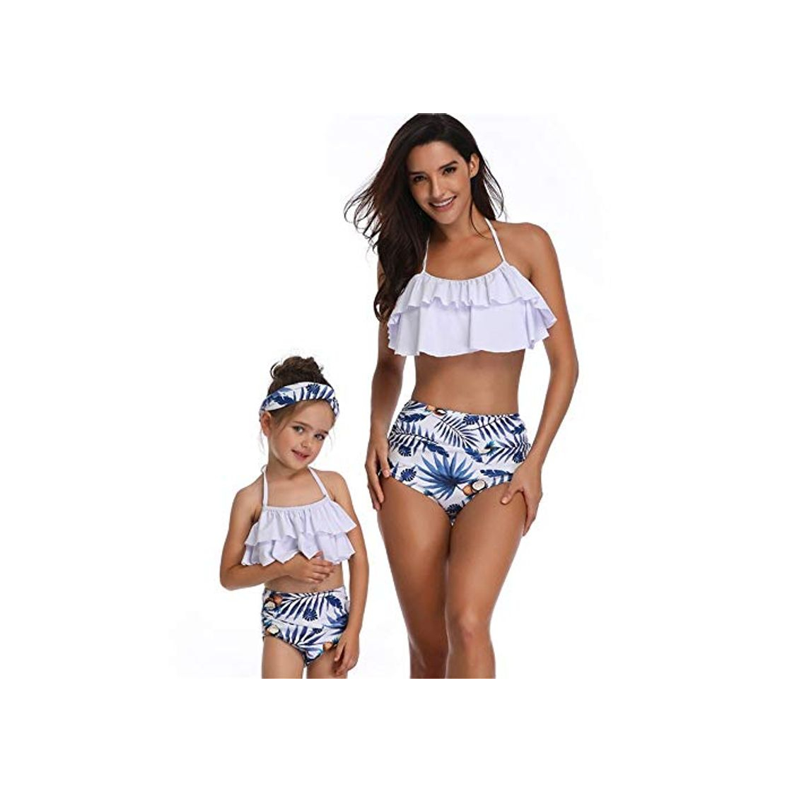 Fashion Tanxinxing Madre e Hija Bikini de Cintura Alta con Volantes Traje de