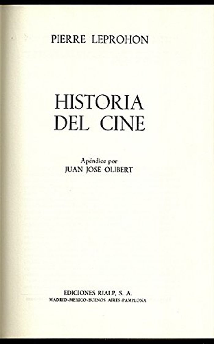 Libro HISTORIA DEL CINE