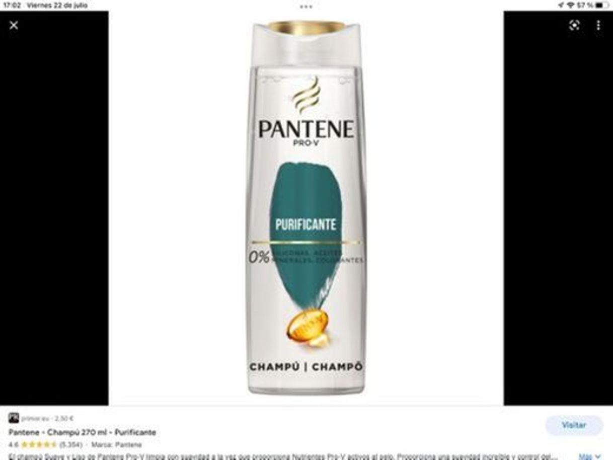 Beauty Pantene Suave y Liso Champú para Cabello con Tendencia al Encrespamiento