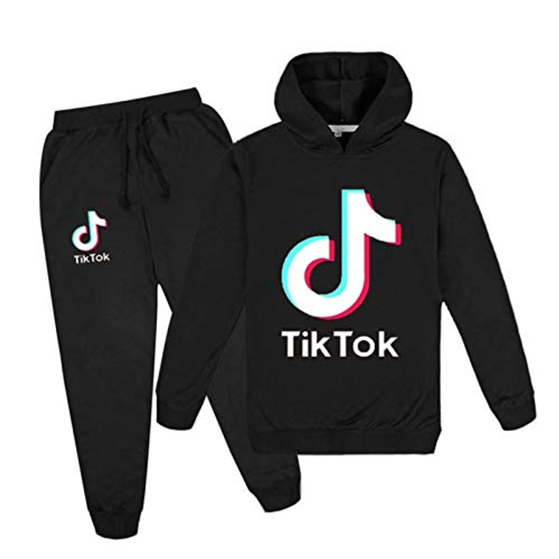 Moda Hgooncc TIK Tok Sudadera con Capucha y Pantalones de Chándal, Unisex para