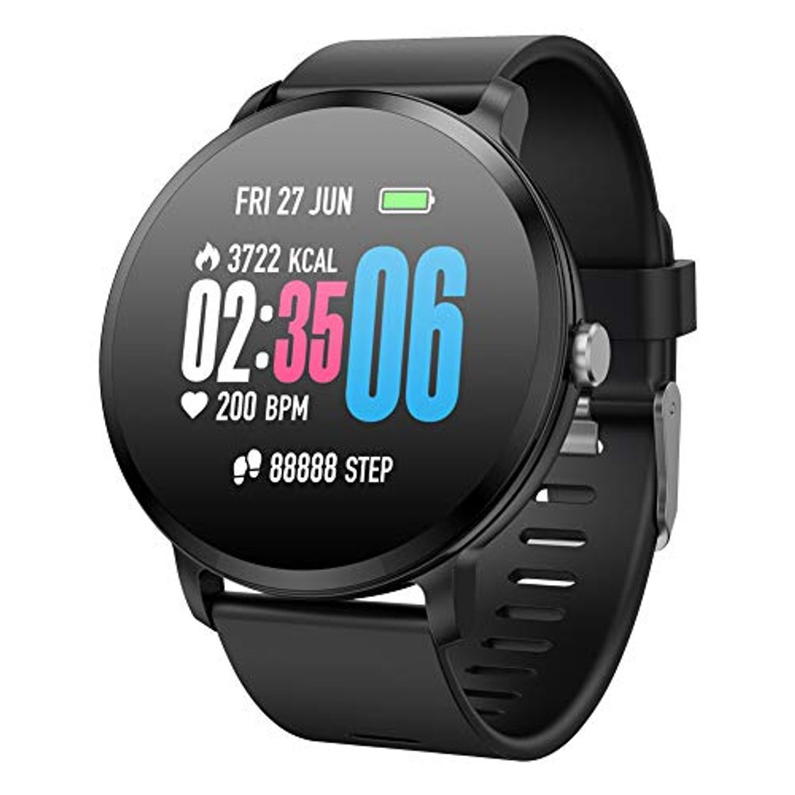 Social Padgene SmartWatch Pulsera Actividad Reloj Inteligente Deportivo IP67 Bluetooth con Pulsómetro Monitor