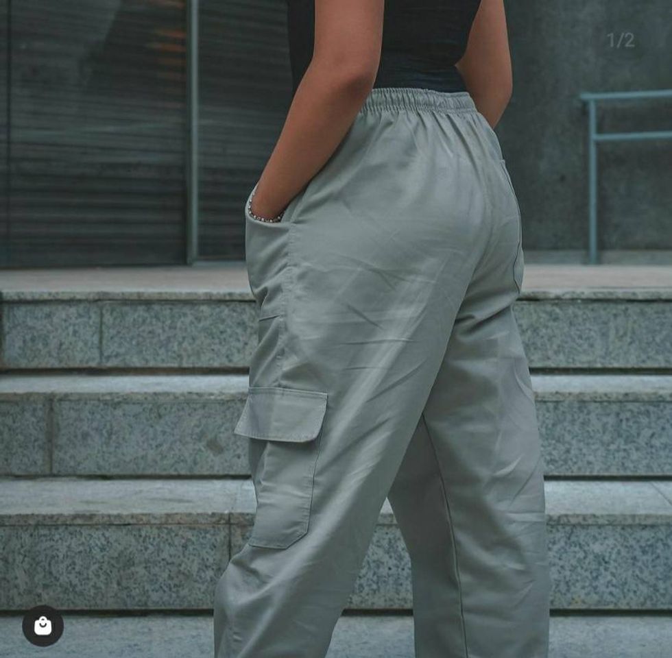 Moda calça cargo bege 