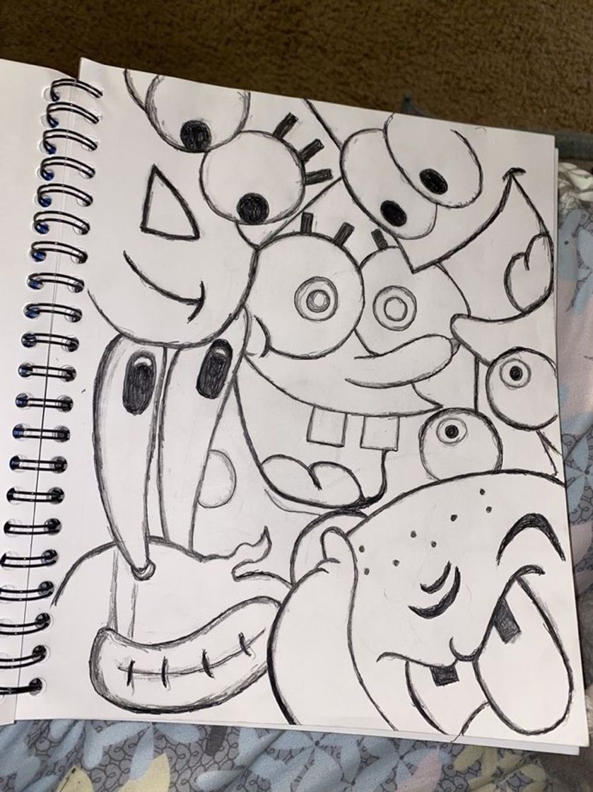 Moda Sponge Bob drawing uncolored