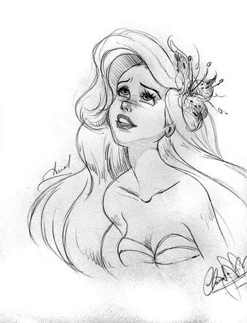 Moda Ariel dificult drawing uncolored