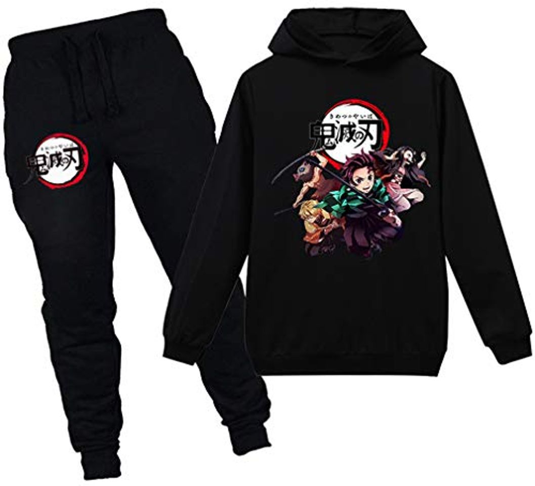 Fashion OLIPHEE Demon Slayer Kimetsu No Yaiba Chándales Estampados Disfraz Conjunto Deportivo Anime