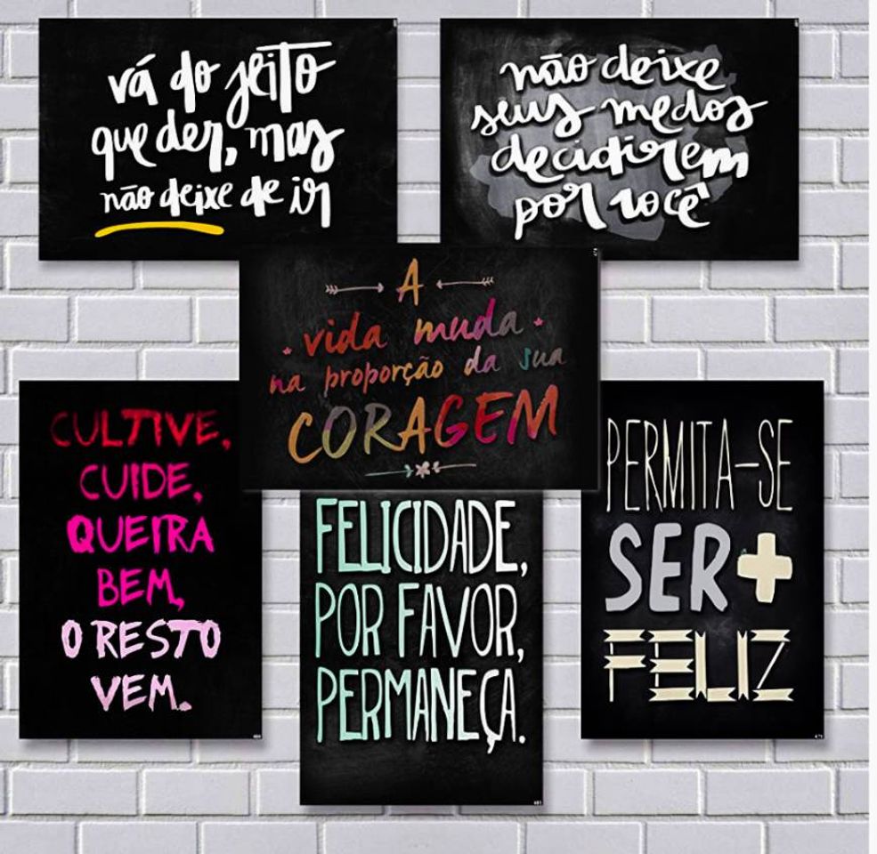 Moda Placas Motivacionais.

