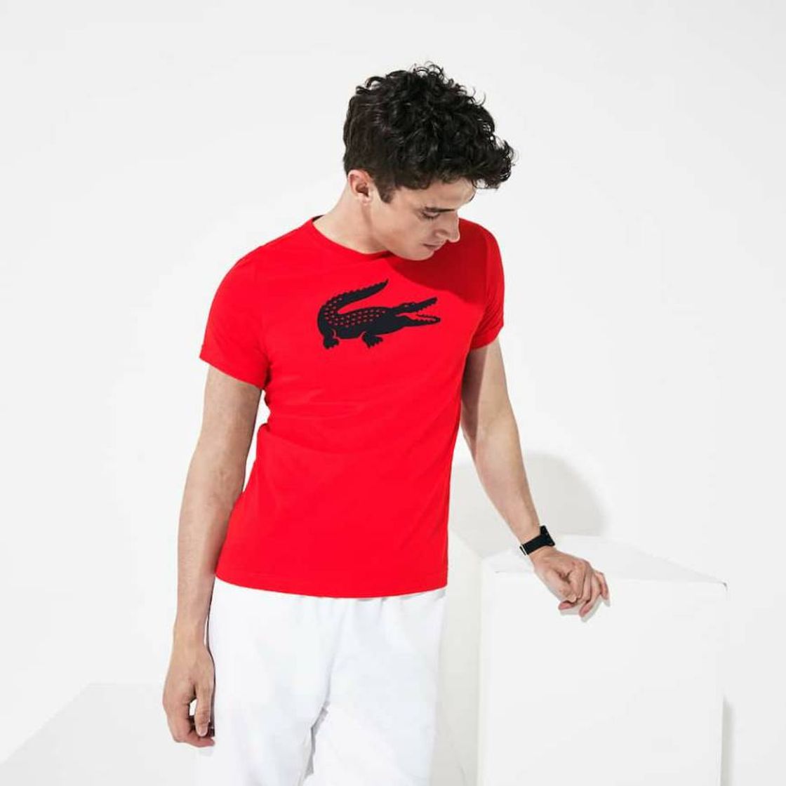 Fashion Camiseta Lacoste SPORT Tennis Masculina em Jérsei Técnico 