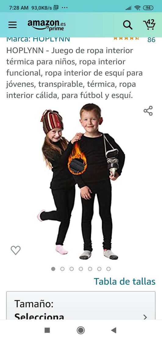 Moda Térmico niño