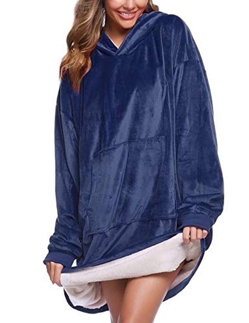 Social iClosam Sudadera con Capucha Manta SúPer Suave Polar Sherpa Hoodie para Hombres