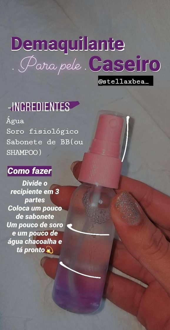 Moda Receita demaquilante