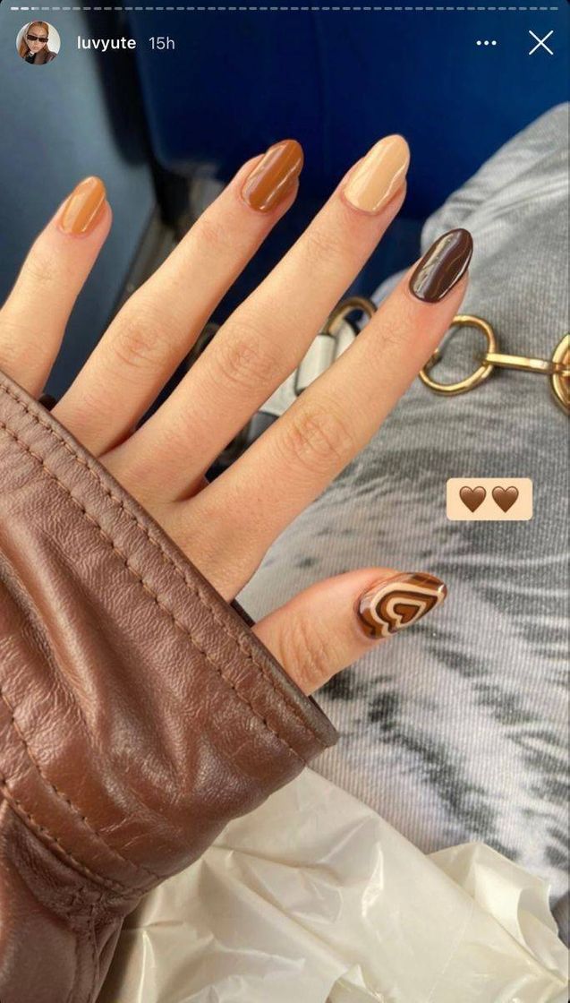 Moda Inspiração de unhas aesthetic brown nails🧸🥥