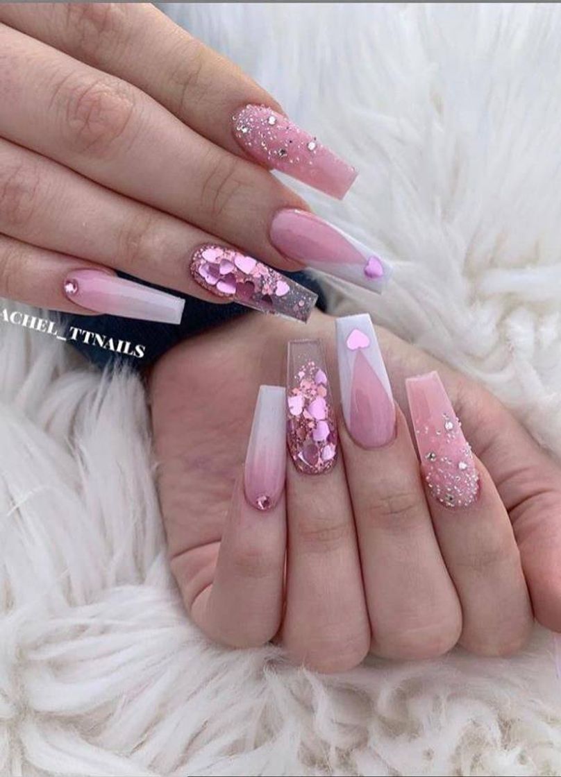 Fashion Unhas rosas 