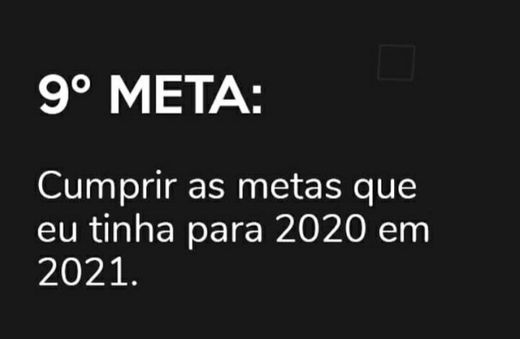 Metas 2k21