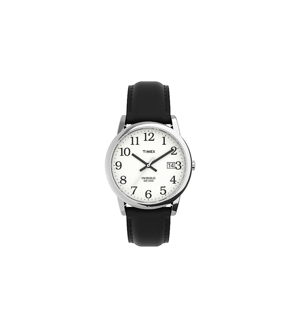 Fashion Timex Men's Easy Reader Date Leather Strap 