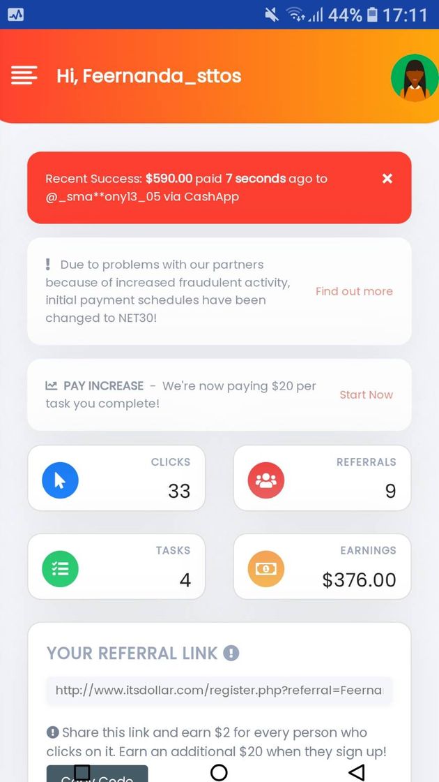 App Register - Its Dollar