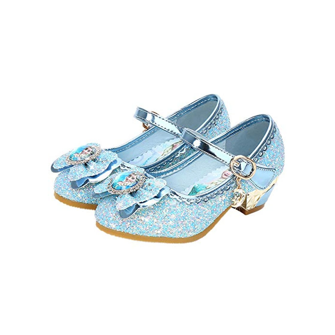 Belleza YOSICIL Disfraz Princesa Zapatos Frozen Elsa Zapatos de Lentejuelas Antideslizante Niñas Zapatos