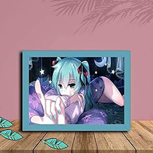 Quadro Decorativo Anime Girl Sleep C/Moldura e Vidro 25x33