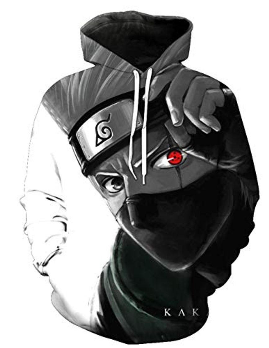 Producto Sudaderas Naruto Hombres Kakashi Sudadera con Capucha Niño 3D Anime Unisex Mujer