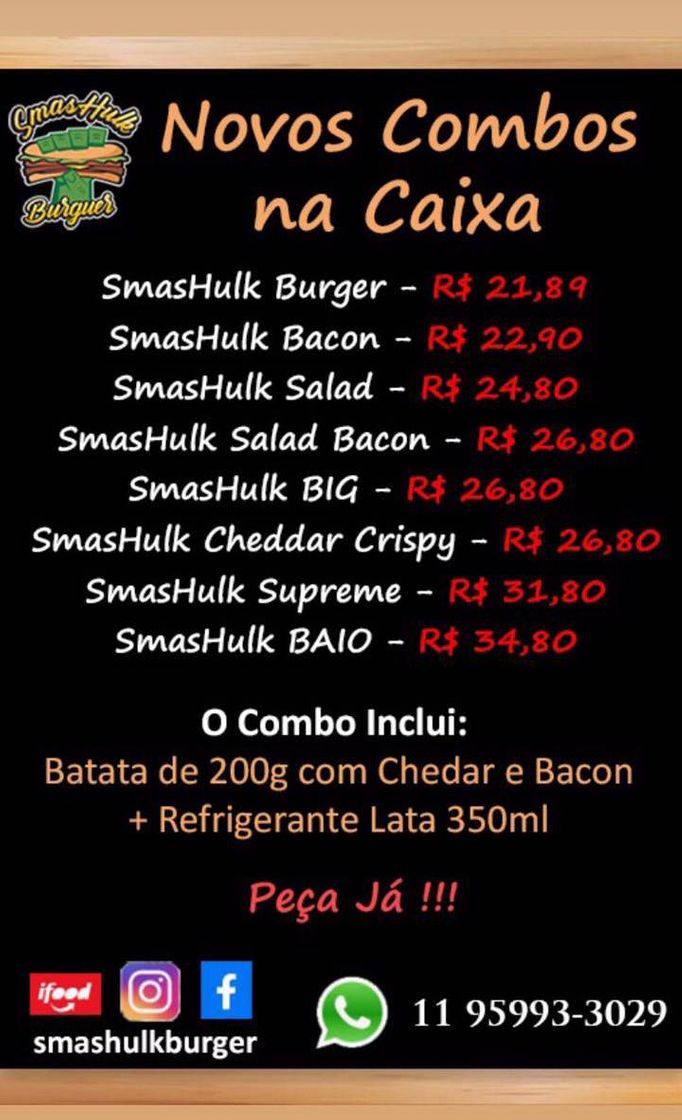 Restaurants SmasHulk Burger - DELIVERY