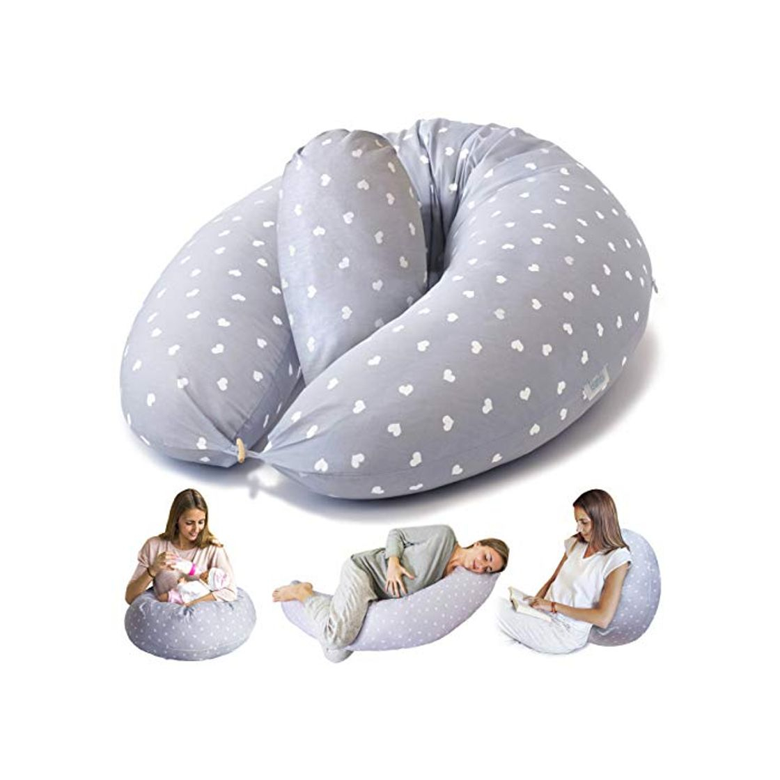 Producto Bamibi® Almohada Embarazada Multifuncional, Cojín Lactancia Bebé, Cama Nido Bebé, Protector Cuna