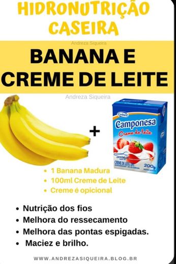 hidratação com creme de leite