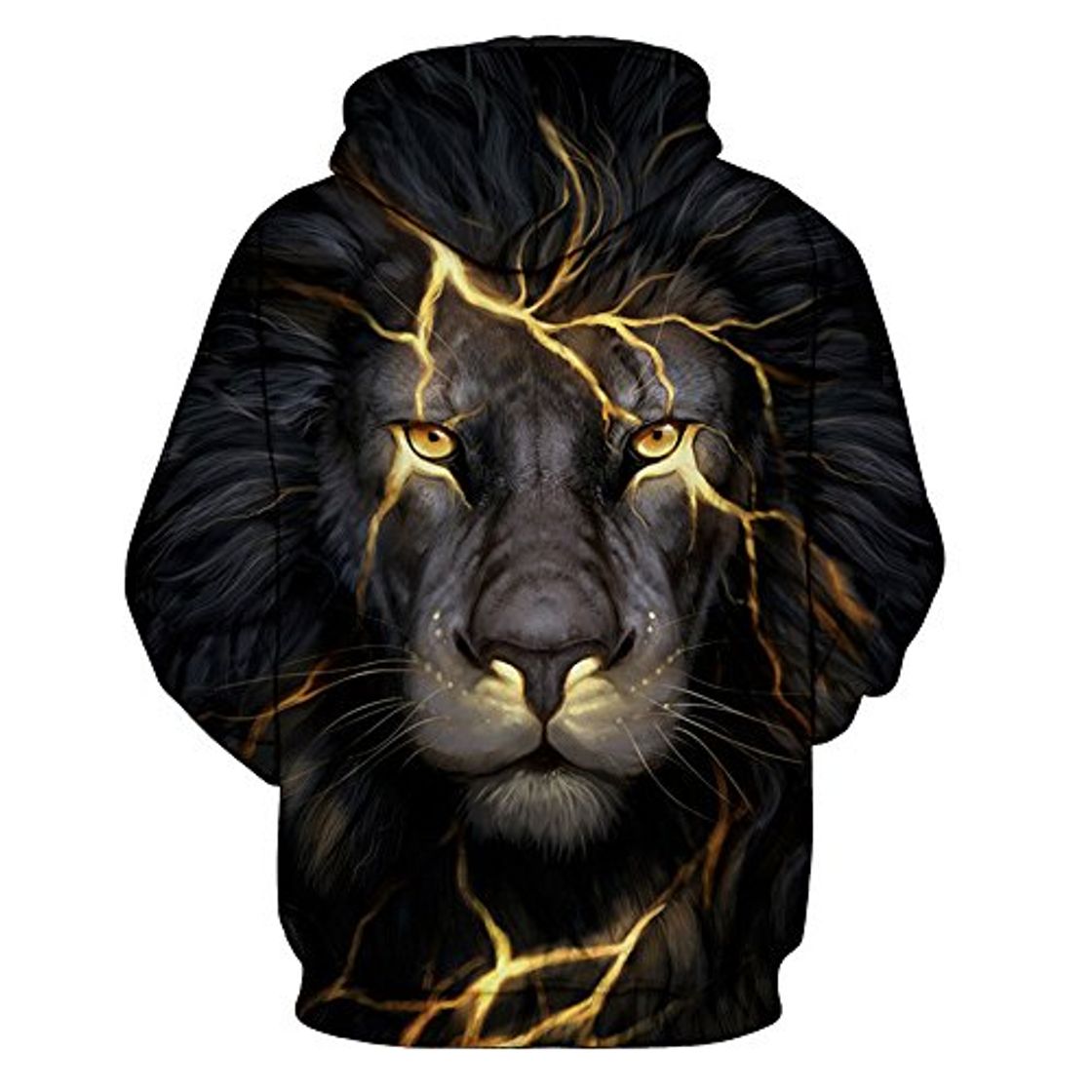 Fashion Sylar Pareja Sudaderas con Capucha Manga Larga Impresión De León 3D Bolsillo Encapuchado Jersey Pullover para Hombre Y Mujer Abrigo Informal Suéter