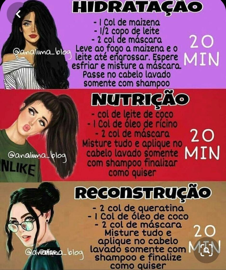 Moda Cronograma Capilar completo para restaurar todo o cabelo.