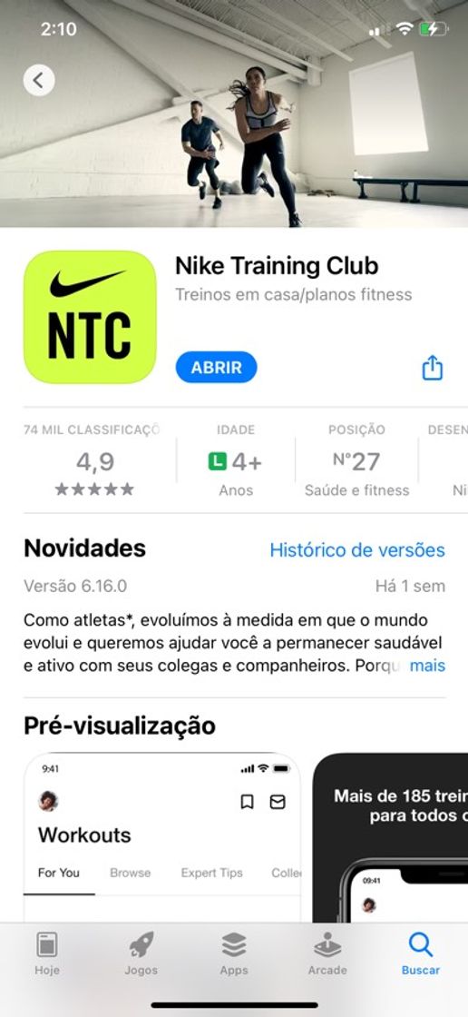 App ‎Nike Training Club na App Store