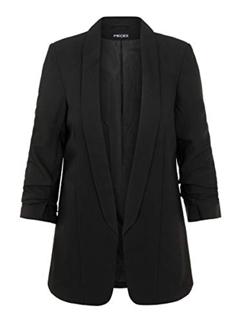 Fashion PIECES Pcboss 3/4 Blazer Noos Chaqueta de Traje, Negro