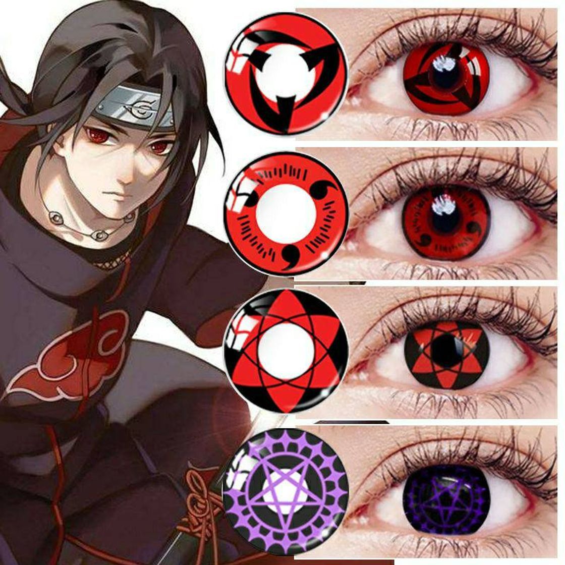 LENTES DE CONTATO NARUTO 