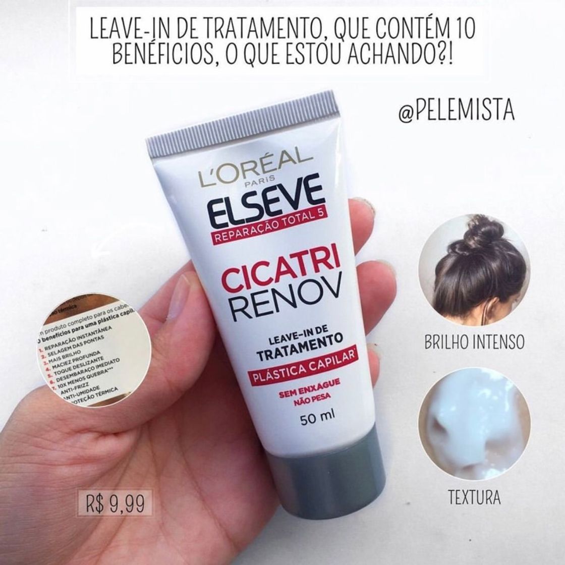 Product Leave in de tratamento Cicatri Renov Elseve reparação total 