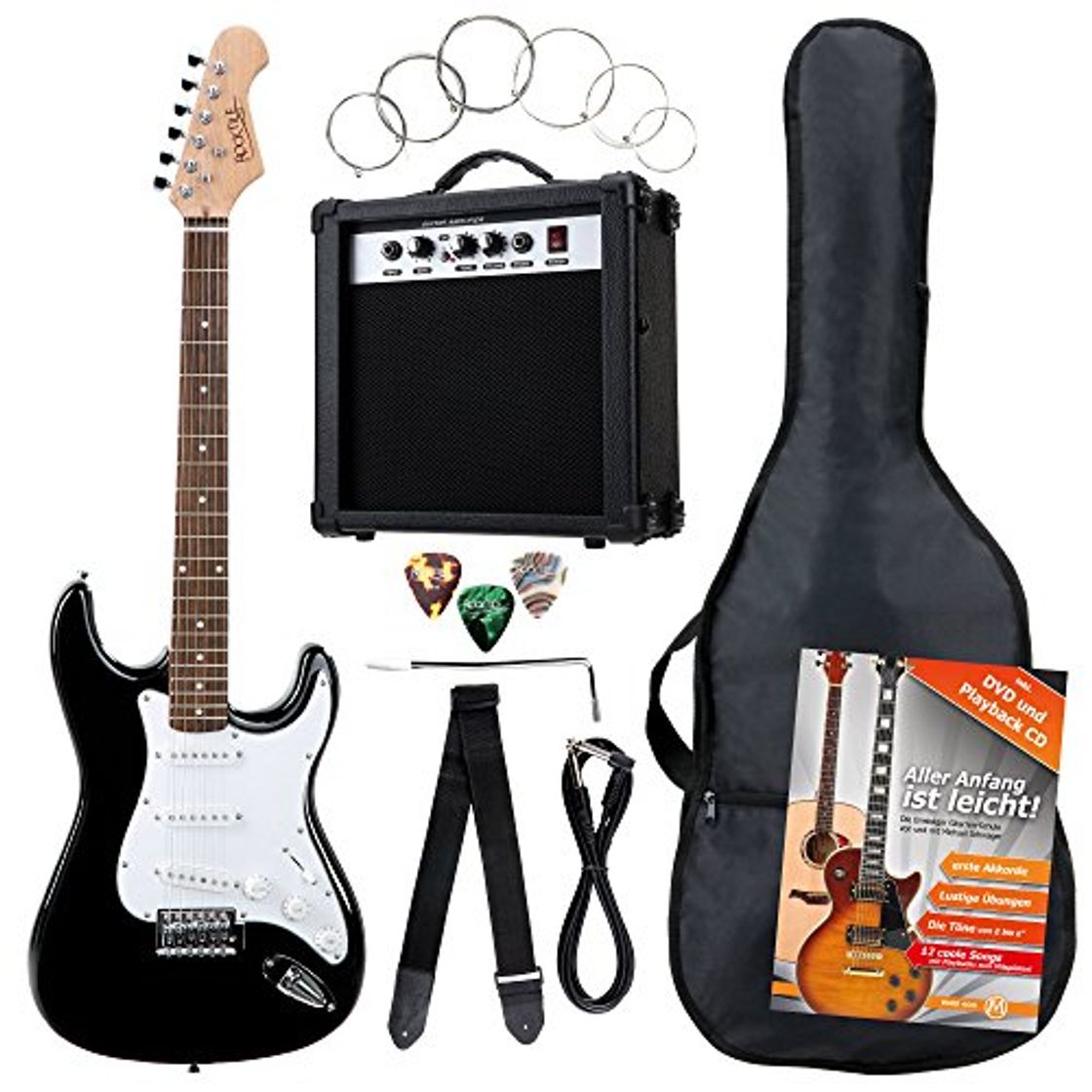 Electronics Rocktile 19331 - Pack guitarra eléctrica Banger 7 piezas