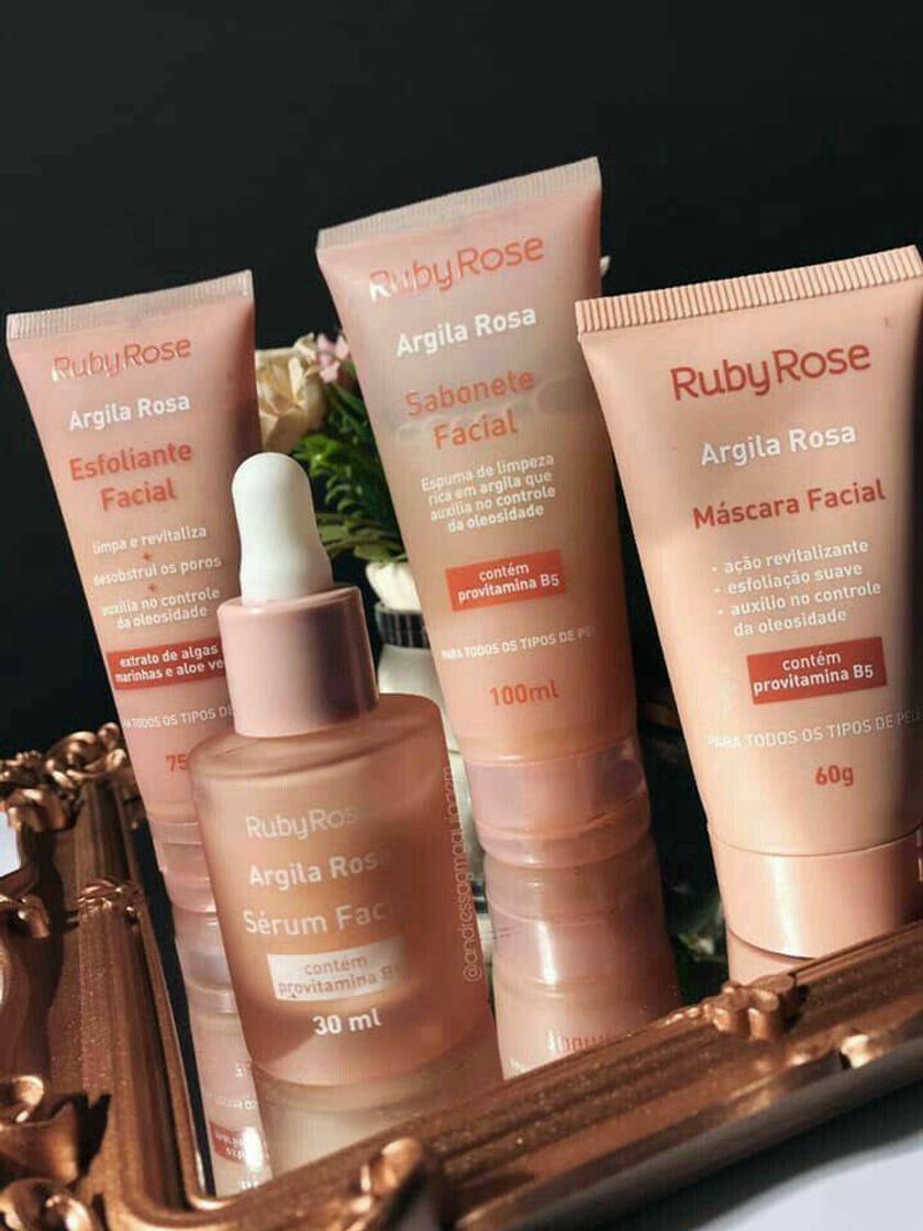 Moda Kit limpeza facial ruby rose - argila rosa Skin Care