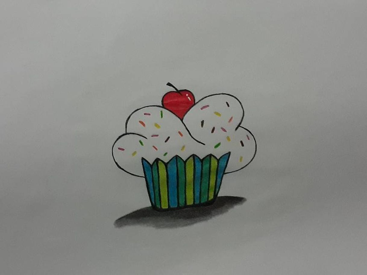 Moda desenho cupcake 