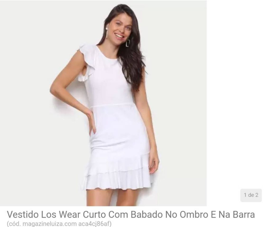Social Vestido branco lindo e barato