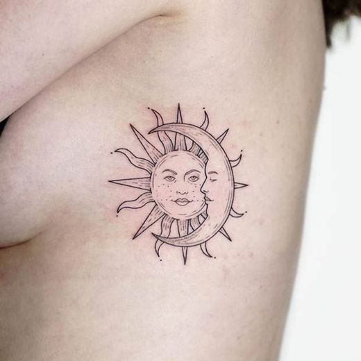 Tatto de sol e lua🌜
