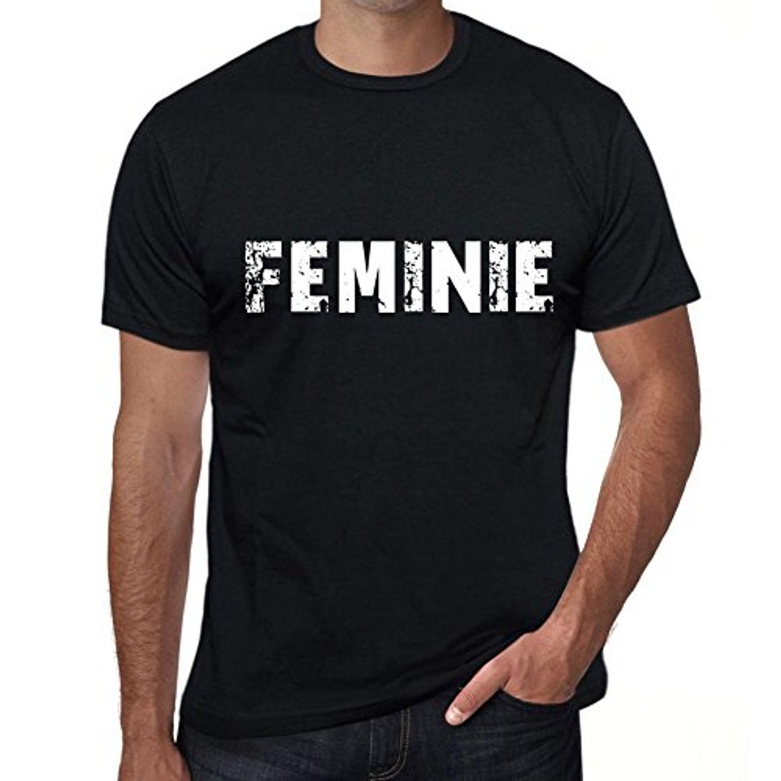 Fashion One in the City Hombre Camiseta Personalizada Regalo Original con Mensaje Divertido feminie XL Negro