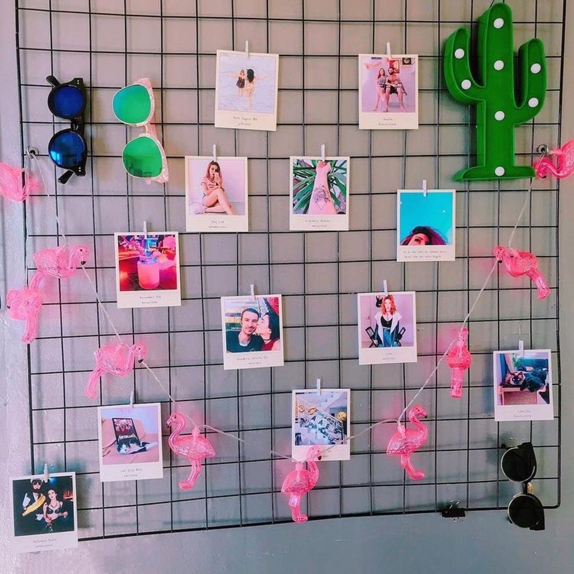 Social Mural de fotos em quarto 