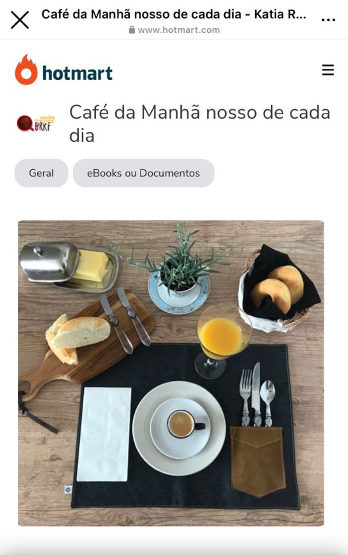 Moda E-book para quem gosta de tomar café da manhã.