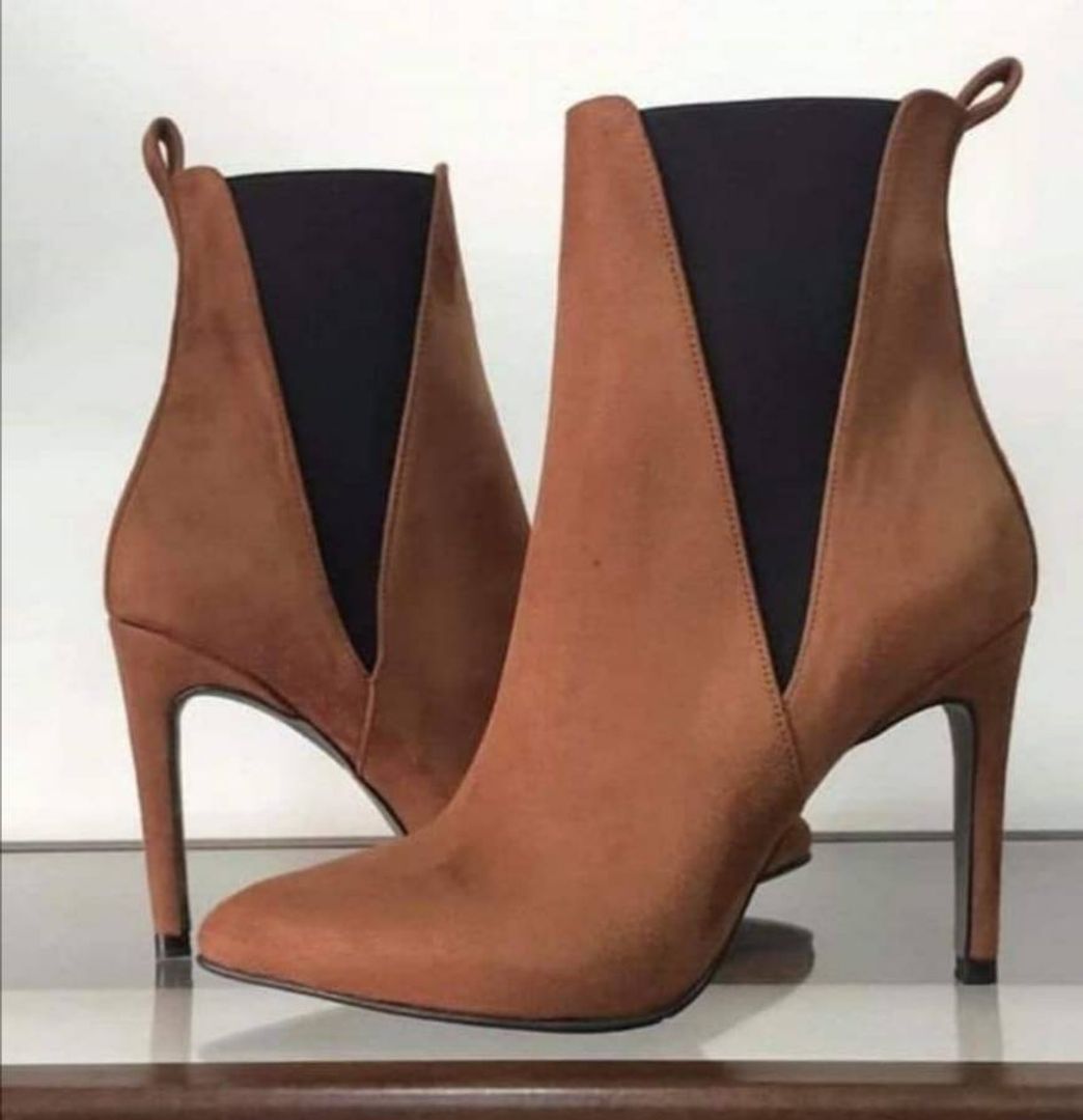 Social find. Botines de Ante con Hebilla para Mujer, Marrón