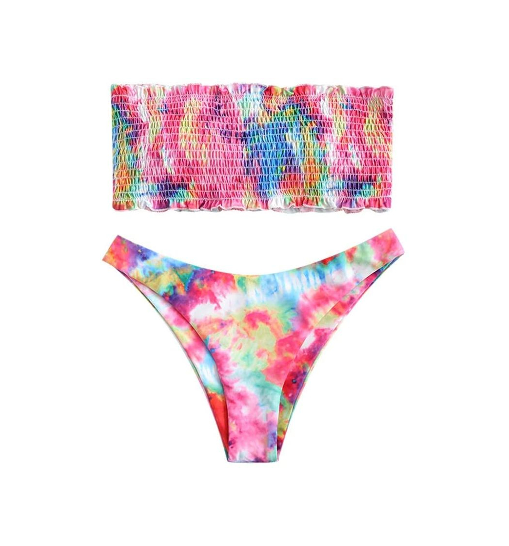 Product ZAFUL Bikini para mujer Tie Dye con tirantes finos