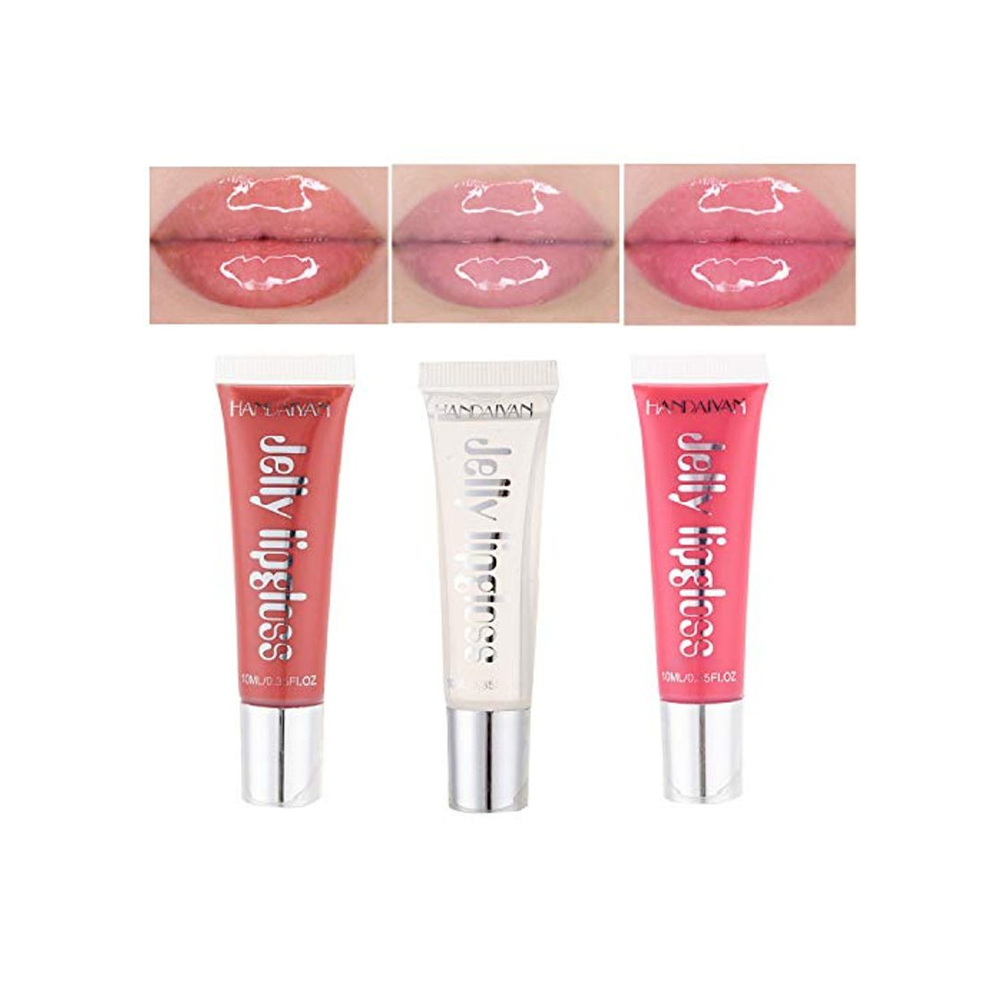 Producto GL-Turelifes 3 PCS Lip Plumper Gloss Jelly Color Lipstick Set, Lip Plumping