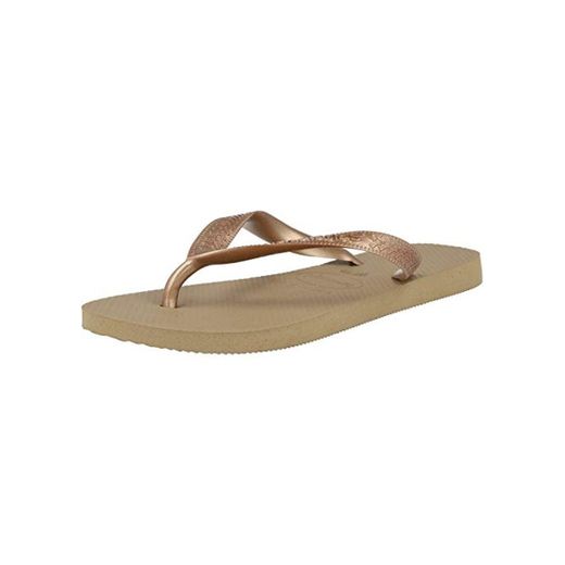 Havaianas Top Tiras, Chanclas para Mujer, Dorado