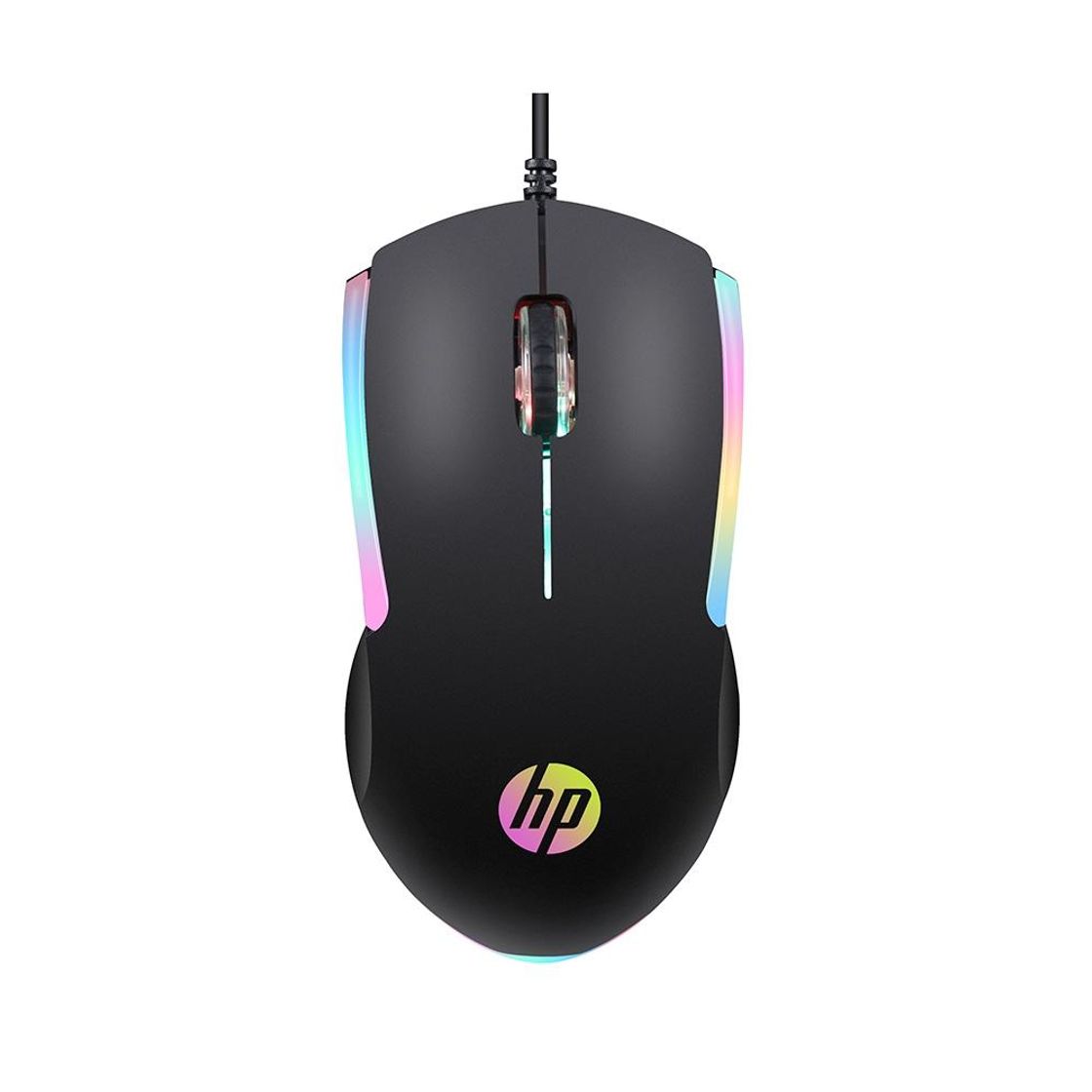 Fashion MOUSE GAMER HP LED MULTICORES, PRETO USB, 1000 DPI - M160

