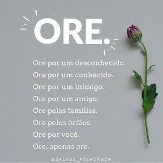 A oracao me faz alcancar o infinito