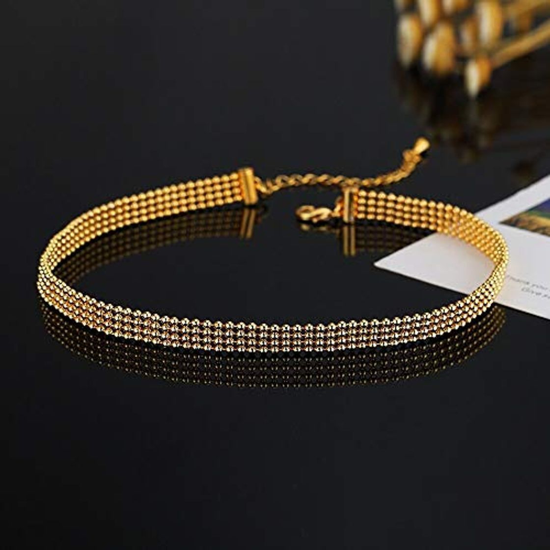 Social Collar de Gargantilla de Cadena de Cuentas de Color Minimalista de Moda Collares colares Cortos 40 cm para Mujeres niñas joyería de Fiesta de Boda